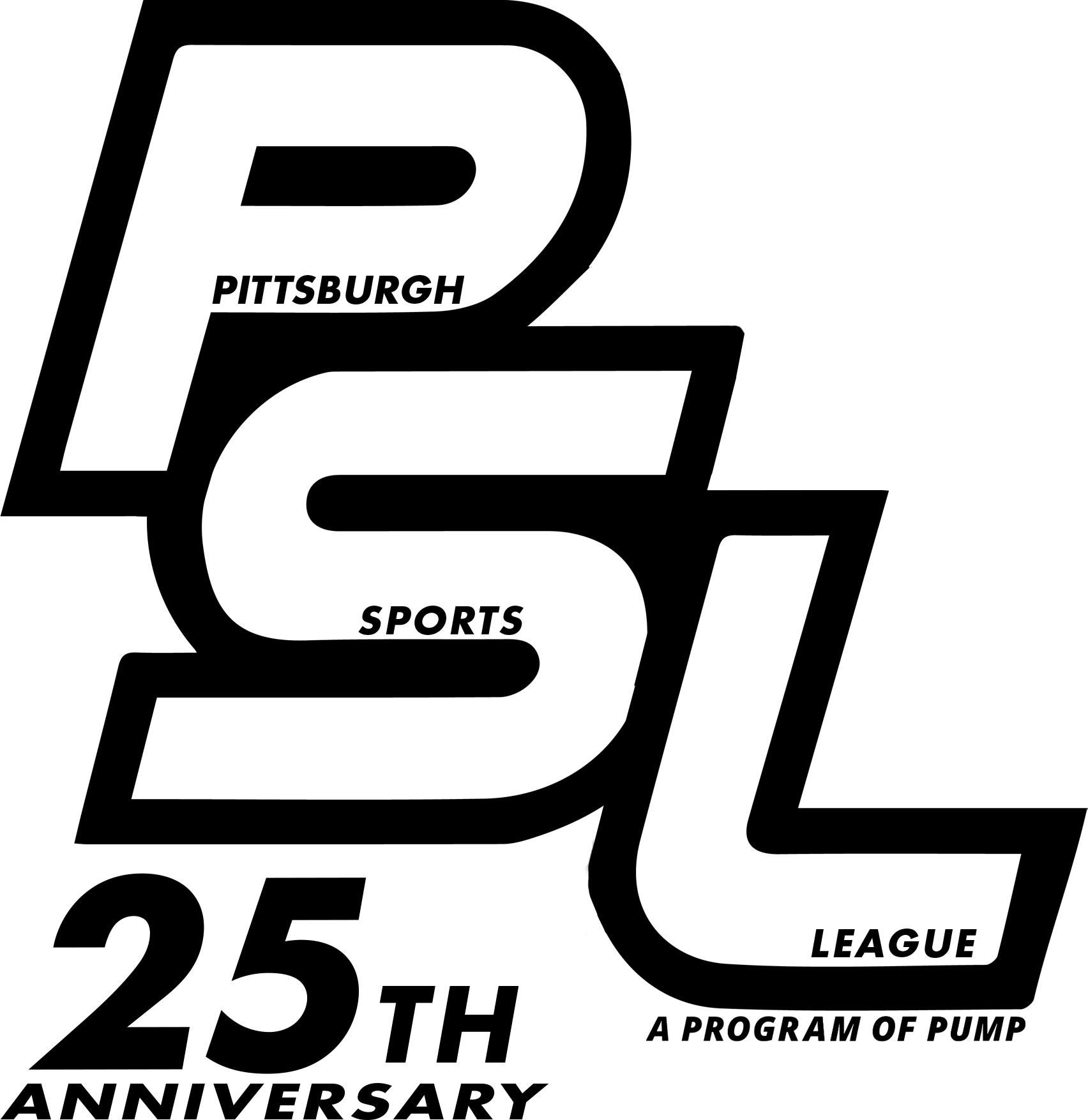 Pittsburgh Sports League 25th Anniversary Logo Mockup